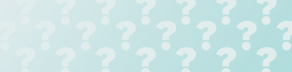 Image of repeating question mark on pale blue background.