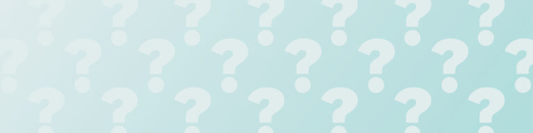 Image of repeating question mark on pale blue background.