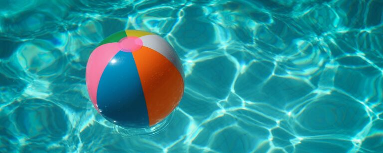 beach ball in a pool