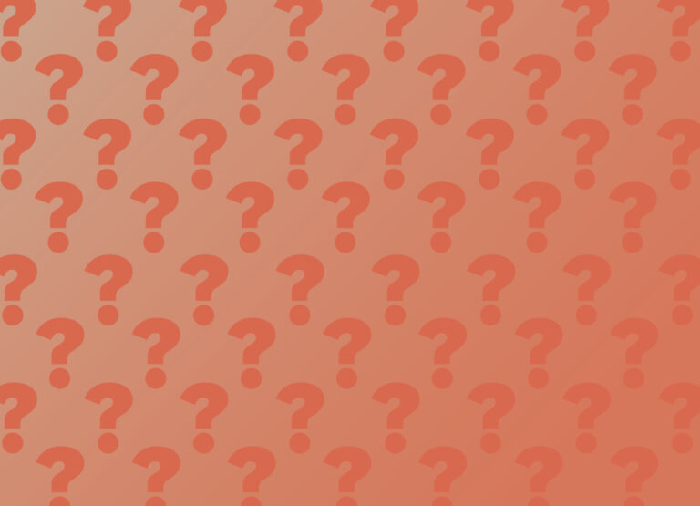 orange question marks on an orange background