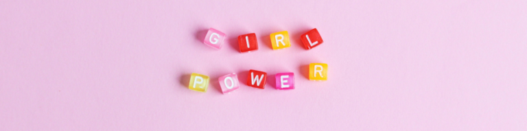 beads spelling out "girl power"