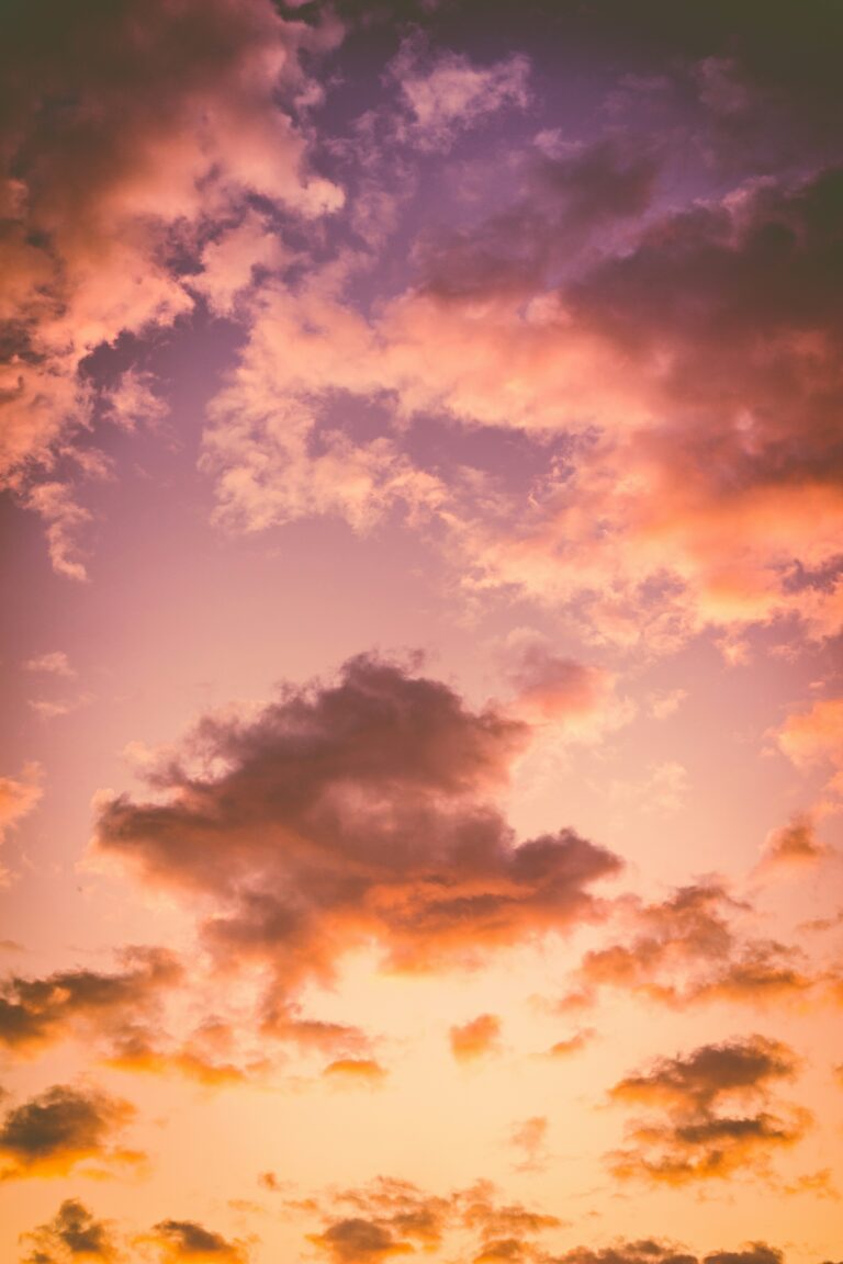 view of clouds in sky at sunset