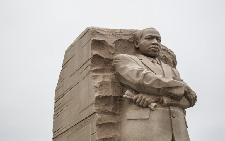 stone statue of Martin Luther King Junior in DC